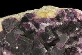 Dark Purple Cubic Fluorite and Quartz - China #94308-1
